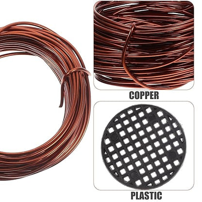 Luxshiny Bonsai Copper Wire Set for Plant Training and Climbing 10 Meters Anodized Aluminum Wire Kit for Garden Bonsai Shaping