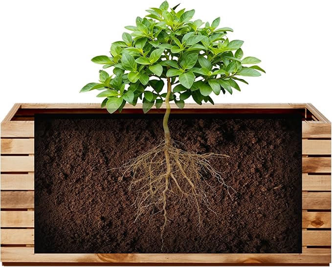 Rectangular Planters for Outdoor Plants, Large Planter Box with Drainage Holes, Metal Balck Palnters for Patio, Garden (38" L x 15" W x 16" H, Walnut Wood Grain)