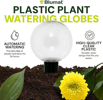 Blumat Clear Globe Single Pack - Automatic Watering Stake with a Beautiful Look for Indoor and Outdoor Plants
