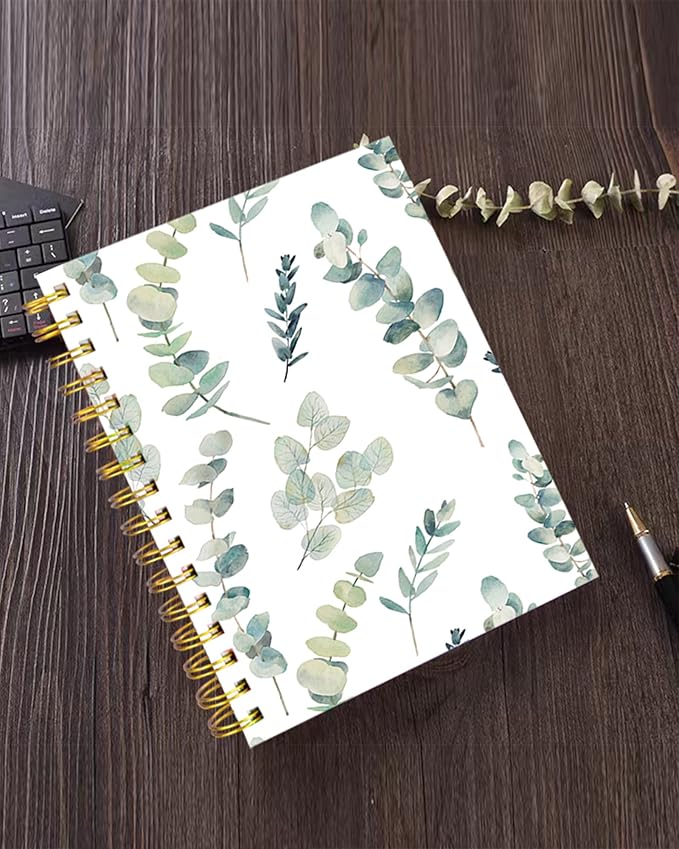 iampanda Spiral Journal Notebook,Strong TwinWire Binding with Premium Paper for Girl Women,Watercolor Design 60 Sheets A5 College Ruled NotebookJournal,Perfect for School Office Home