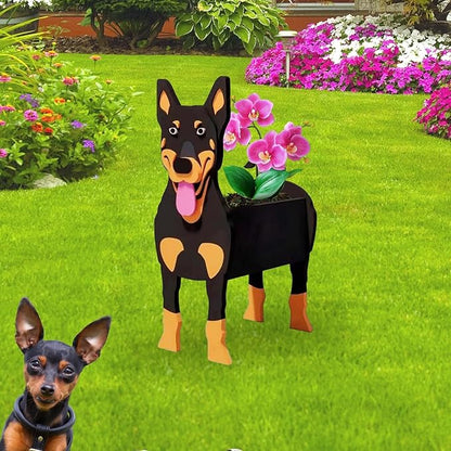 Australian Kelpie Dog Planter Plant Pots,Cute Dog Flower Planter,Gifts for Pet Lovers,Unique Animal Plant Pots,Office,Indoor Outdoor Garden Decor(9.45 * 5.51 * 13.39in)