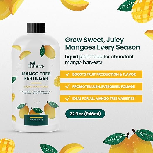 32oz Mango Fruit Tree Fertilizer - Makes 32 Gallons of Mango Tree Fertilizer for Mangoes, Nutrient-Rich Liquid Plant Food for Strong Roots, Lush Foliage, and Abundant, Juicy Mangos