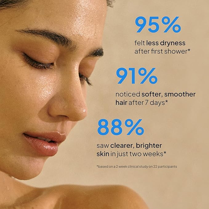 SecondShower Filtered Shower Hand for Hard Water | Clinically Proven for Skin Health, NSF Certified 99.9% Chlorine Removal, SPA Grade High Pressure, Korean Beauty Secret Natural Filter (Blossom Pink)