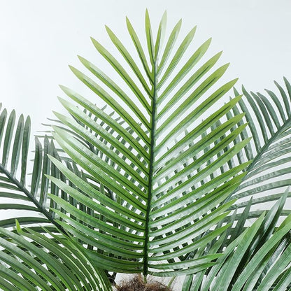 9ft Tall UV Resistant Faux Palm Tree, 108in Artificial Palm Tree Indoor Outdoor, Fake Tree with Real Bark and Realistic Leaves and for Home House Office Living Room Bedroom Yard Patio.