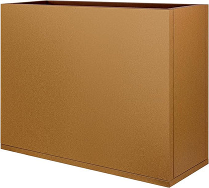 Corten Steel Planter Box 36"x12"x28", Rustic Metal Planter with Partitions & Drainage Holes, Frost Rust Resistant Heavy Duty Planter for Patio Garden Indoor Outdoor Commercial Decor