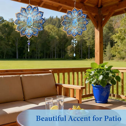 Elephant Wind Spinners Outdoor, Elephant Gifts for Women Men Wife Mom Dad Husband, Hanging Wind Spinners for Christmas Thanksgiving, 12'' Outdoor Indoor Hanging Ornament for Garden Porch Lawn