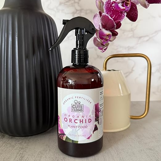 Organic Liquid Plant Food for Orchids - Bloom Booster Plant Food for Orchid Plants (16 oz) Cute Farms