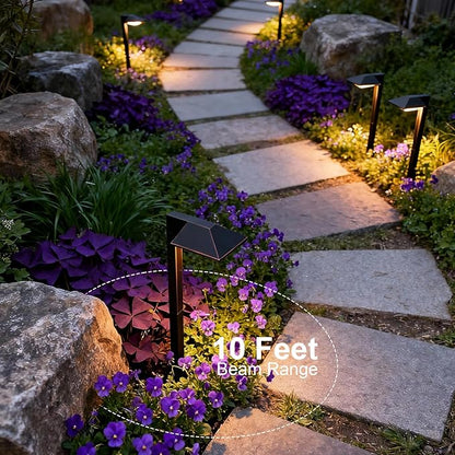 GOODSMANN Low Voltage Landscape Lights Landscape Lighting Pathway Light Wired Outdoor Walkway Lights 0.7W LED 100 Lumen Oil Rubbed Bronze Finish Warm White with Cable Connectors Metal Stakes