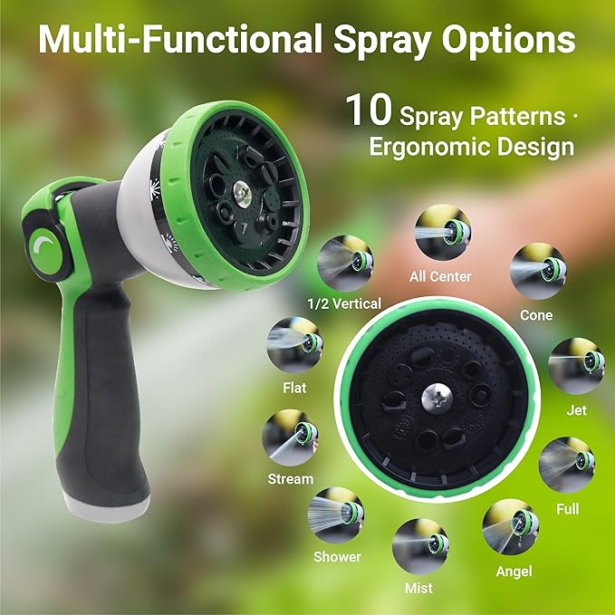 Retractable Garden Hose Reel, 1/2 in x 100 ft, Wall Mount Hose Reel, with 180° Swivel Bracket, Automatic Slow Return System, Any Length Lock for Outside