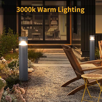Outdoor Pathway Light, 32 in IP65 Waterproof Driveway Lights, 3000K led Landscape Lighting Outside，620LM Path Lights, 120V Hard Large Bollard Lamp for Garden Yard Patio Lawn Walkway Decor