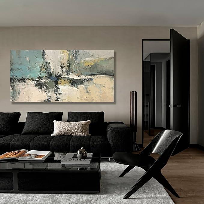 Belmrxne Abstract Canvas Wall Art Colorful Wall Decor Modern Minimalist Artwork for Living Room Bedroom Dining Room Office Home Decor 20x40 Inch