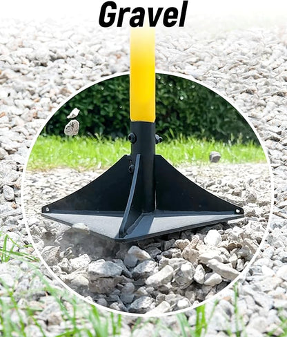 8"x8" Steel Tamper with 48" Handle, Heavy Duty Hand Compactor Tool for Leveling Soil, Gravel, Sand, Asphalt, Ground, Paver, Driveway, Garden, Yard, and Blacktop Repair