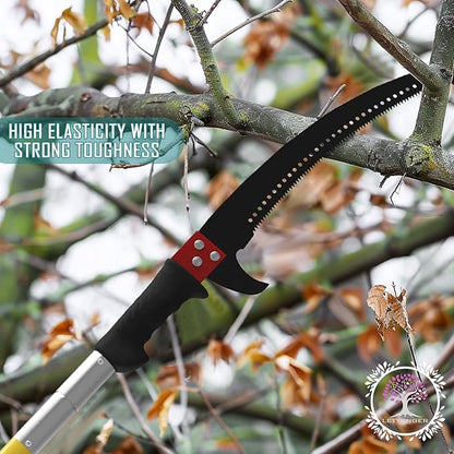 Pole Saws for Tree Trimming, 7.3-27 ft Extendable Tree Trimmers Long Handle Pruner, Sharp Steel Blade and Scissors High Branches Trimming, Tree Pruner, Tree Saw (7.3-27 ft)