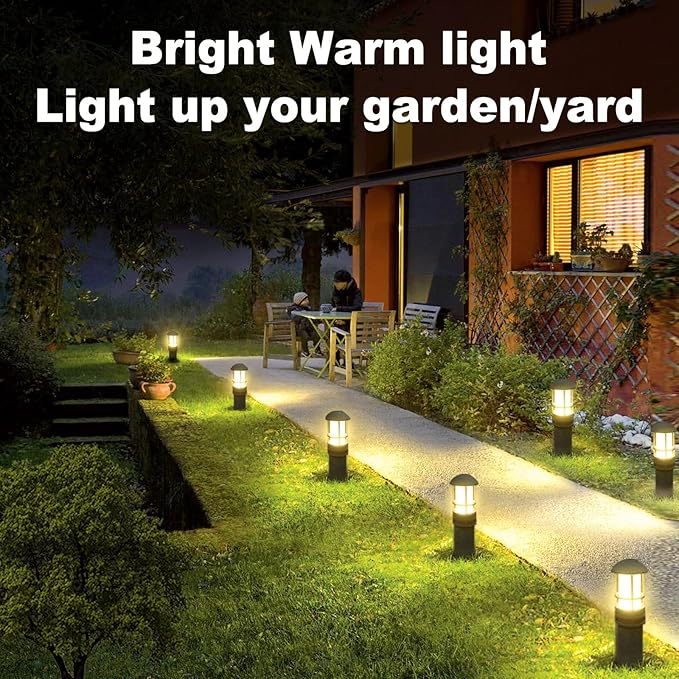 VOLISUN Outdoor LED Landscape Lighting,8-Pack 3W 12V Low Voltage Pathway Lights,Outdoor Waterproof Garden Lights,Aluminum Housing ETL Listed,CRI 90+,3000K Warm White for Driveway Sidewalk