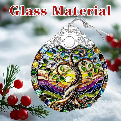 Tree of Life Ornament – Christmas Decoration & Christmas Ornament; Stained Glass Holiday Decoration (Holiday Present, Bauble Present, Gift Idea, Gift Exchange) | Heirloom Keepsake