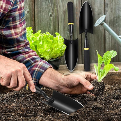 20 Pcs Garden Trowel Heavy Duty Garden Hand Shovel Tool Carbon Steel Trowel for Digging Metal Hand Shovel Spade with Resin Handle for Lawn Yard Farm Home Shop Planting