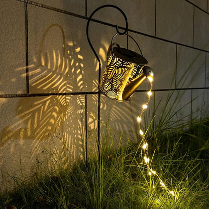 Outdoor Garden Decor Solar Lights, Large Waterproof Watering Can Landscape Lights Hanging Outside Decorations for Gardening Gift Yard Front Porch Lawn Driveway Patio Backyard Pathway
