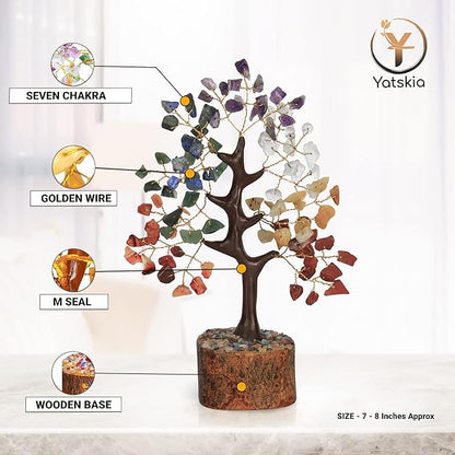 Seven Chakra Tree Of Life Crystal Tree, Crystals And Healing Stones, Birthday Gifts For Women, Healing Crystals And Stones Feng Shui Decor, Crystal Decor For Home Office, House Warming Gifts New Home