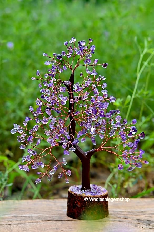 Amethyst Crystal Tree with Copper Wire – Handcrafted Gemstone Bonsai for Positive Energy, Healing & Elegant Home Decor