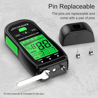 Moisture Meters Digital Wood Moisture Tester Water Leak Detector for Wall,Lumber, building,Firewood,Humidity Tester