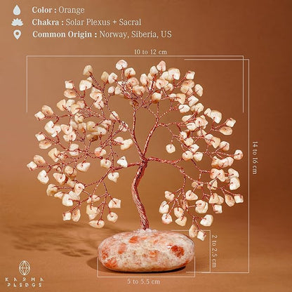 Sun Stone Crystal Tree of Life Office Decor Gifts for Women, Handmade Home Decoration Bonsai Feng Shui Trees for Positive Energy, Good Luck, Money, Meditation, Reiki Healing, Birthday Gifts