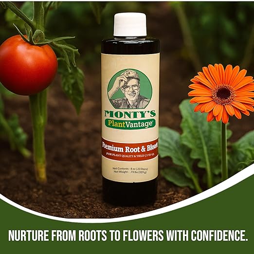 PlantVantage Root & Bloom Fertilizer - Concentrated Liquid Fertilizer for Strong Roots and Big Blooms - Bloom Plant Food for Trees, Shrubs, Flowers and Vegetables - Ideal Soil and Foliar Spray - 8 oz