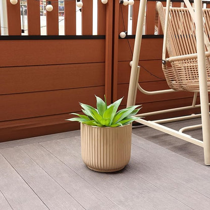 Artificial Plants Outdoor,UV-Resistant Fake Agave Succulent Plant 17 Inch Small Size Faux Succulents Stems for Indoor Realistic & Natural Home Decor Plants for Office Housewarming