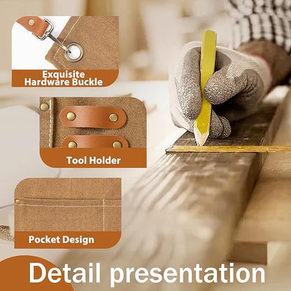 Woodworking Apron Heavy Wax Canvas Work Apron