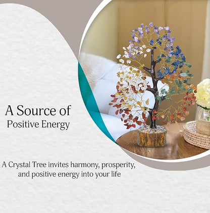 YATSKIA 7 Chakra Tree of Life - Crystal and Stones - Spiritual Decor - Chakra Crystal Tree for Positive Energy - Meditation Gift for Women