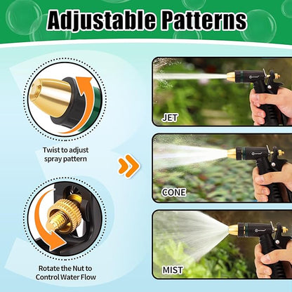 AUTOMAN Garden Hose Nozzle Sprayer, Heavy Duty Water Hose Nozzle, High Pressure Spray Nozzles, Adjustable Nozzle for hose Outddor, Washing Car, Cleaning Ground, Watering Plants