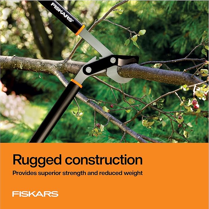 Fiskars 32-Inch PowerGear Loppers for Tree Trimming, Heavy-Duty, Sharp Bypass Steel Blade Tree Branch Cutter up to 2-Inch Diameter Cut Capacity, Hand Loppers
