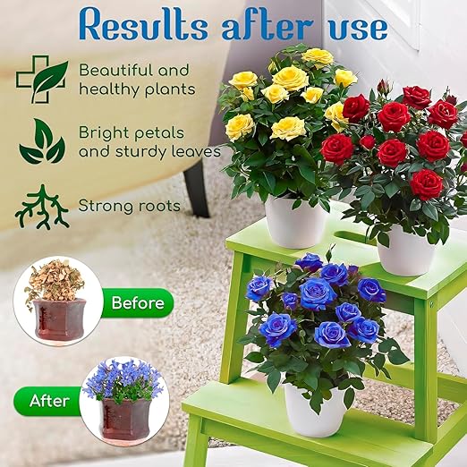 All-Purpose Rose Plant Food Fertilizer | Easy Cut & Stick Liquid Nutrient Solution for Indoor & Outdoor Plants | Promotes Vibrant Blooms, Strong Roots & Lush Foliage | Made in The USA