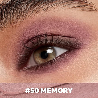 FOCALLURE Shimmer and Matte Cream Eyeshadow Stick,Smooth Brilliant Eye Brightener Pencil for Women,Long Lasting Waterproof Eye Shadow and Liners Makeup,#50 Memory