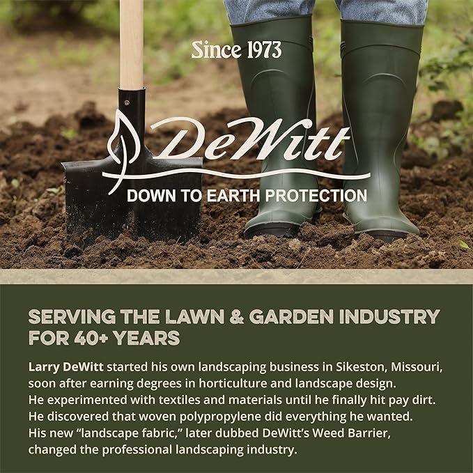 Dewitt 8-Pack Sunbelt Weed Barrier Fabric 3.2 oz, 4 x 300 Feet – Heavy-Duty Ground Cover Mat for Greenhouse Floors, Garden Rows, Raised Beds, Yard Gardening, and Outdoor Landscape Protection