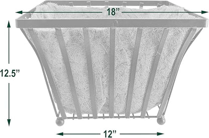 Arcadia Garden Products CB48 Series Solstice Square Planter 18", Black