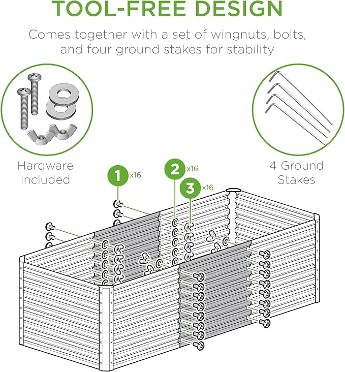 Best Choice Products 4x2x2ft Outdoor Metal Raised Garden Bed, Deep Root Planter Box for Vegetables, Flowers, Herbs w/ 119 Gallon Capacity - Royal Red