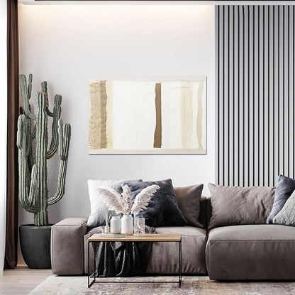 Canvas Wall Art Decor Large Wall Art for Living Room Brown And White Wall Art Decor Artwork for Walls Oversized Abstract Wall Art Prints Canvas Art Wall Decor 32"X48" Bedroom Office Wall Decor