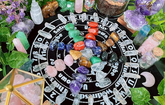 QINJIEJIE 0.9 LBS Lapis Lazuli Polished Stones Tumbled Crystals Bulk Gemstones 0.6-1" Irregular Quartz Stone Energy Rocks Natural Reiki Healing Crystal Vase Filler Succulents Decor Therapy Gifts