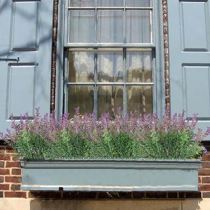Fake Lavender Artificial Flowers - 12PCS Lavender Plants Shrubs for Wedding Bouquets Artificial Lavender Flowers Indoor Outdoor Faux Foliage Lifelike Fake Flowers for Decoration