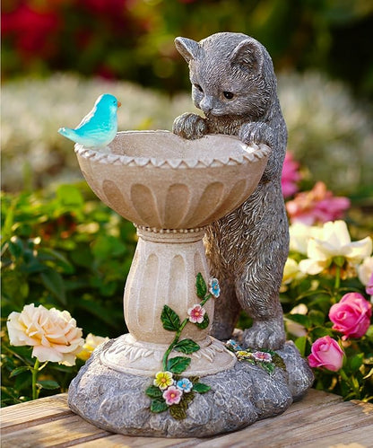 Nacome Solar Cat Garden Decor: Outdoor Statues Ornaments for Outside Decorations Yard Art Lawn Porch Patio Balcony - Birthday Choice for Mom Grandma Women Lover