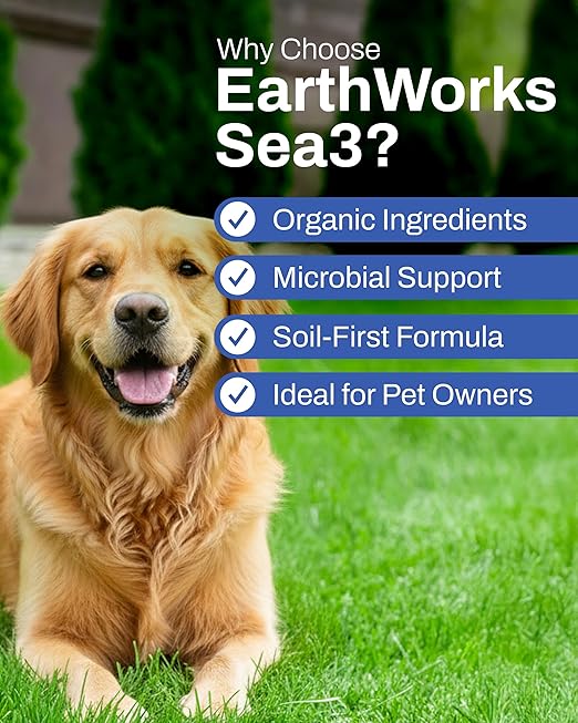 Sea3 Soil Conditioner | Organic Liquid Fertilizer with Humic Acids, Kelp & Molasses for Healthier Lawns, Vibrant Gardens & Resilient Plants, 1 Gallon