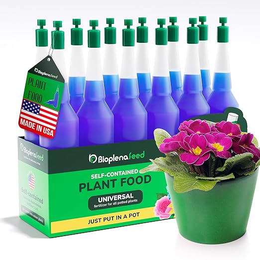 All-Purpose Liquid Plant Food Fertilizer | Easy Use No-Mix Spikes for Indoor House Plants & Outdoor Flowers | Bloom Booster Nutrient Solution for Vibrant Growth & Strong Roots | Made in The USA