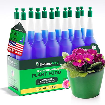 All-Purpose Liquid Plant Food Fertilizer | Easy Use No-Mix Spikes for Indoor House Plants & Outdoor Flowers | Bloom Booster Nutrient Solution for Vibrant Growth & Strong Roots | Made in The USA