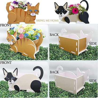 Siamese Cat Planter Plant Pots,Cute Garden Dog Flower Planter,Dog Planters Birthday Gifts for Women,Office,Indoor/Outdoor Decor(12.5 * 5.6 * 7.8in)