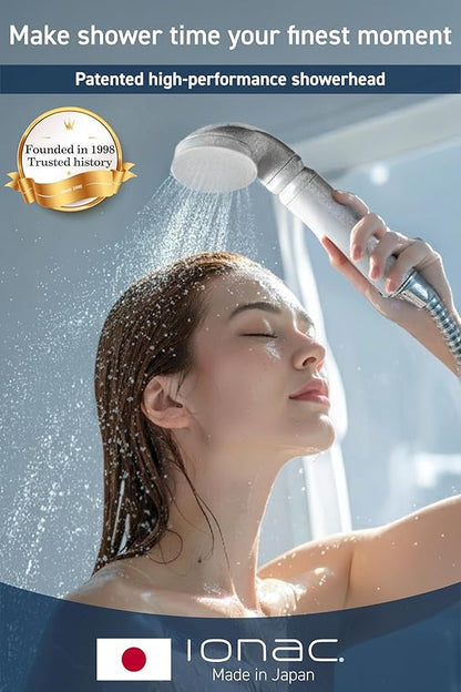 【Made in Japan and innovative technology】 IONAC shower head with filter, water softener shower, spa at home, suitable for atopy, water-saving shower head (Filter)