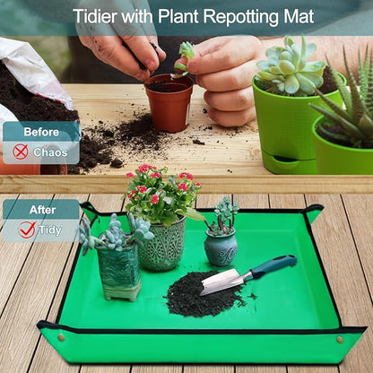 Kynup Garden Tools, 7 Piece Gardening Gift for Women&Men, Gardening Hand Tools Set, Ideal Gardening Supplies, Essentials, Garden Stuff, Rust-Proof, Stainless Steel, Aluminum Alloy Material