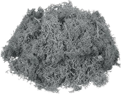 MECCANIXITY 3oz Preserved Reindeer Moss, Grey Decorative Artificial Fake Moss for Potted Plants Indoor Crafts Lichen Centerpieces Decor