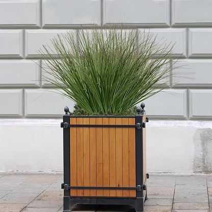 Artificial Grass,Fake Grass Artificial Shrubs Wheat Grass Greenery,Fake Grass Decor Artificial Plants Ornamental Grass Outdoor Fake Grass Green Leaves for Decoration(12PCS)