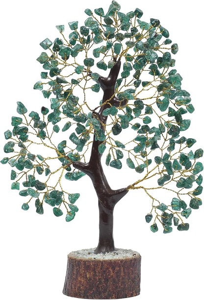 PYOR Green Aventurine, Crystal Tree of Life, Green Aventurine Crystal, Feng Shui Decor for Home, Bonsai Tree, Green Office Decor Women, Crystals and Stones, Meditation Accessories