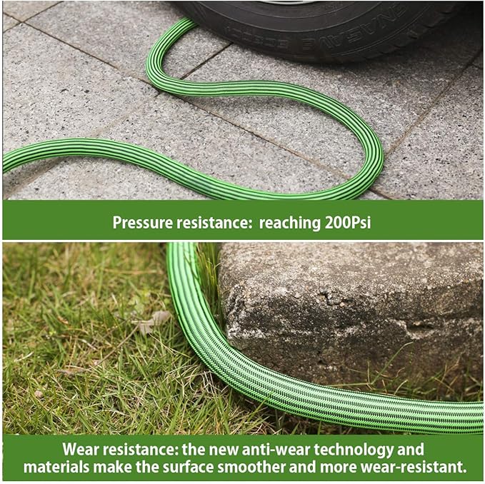 persevere Garden Hose Lightweight Water Hose Kink Free Watering Hose Soft Farm Hose for Watering Lawn, Yard, Garden, Car Washing and Home Cleaning 25, 50, 75 and 100 ft (50FT)